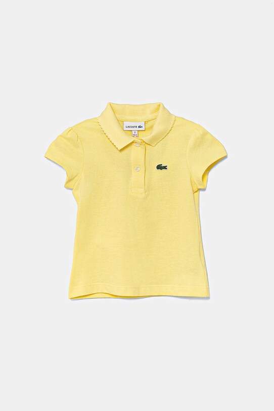 Lacoste tricouri polo din bumbac pentru copii galben PJ3594