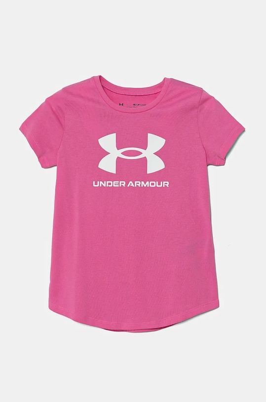 Παιδικό μπλουζάκι Under Armour μελανζέ ροζ 1361182
