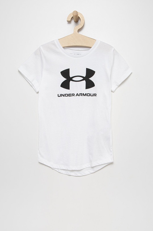 Dětské tričko Under Armour 1361182 kulatý bílá 1361182