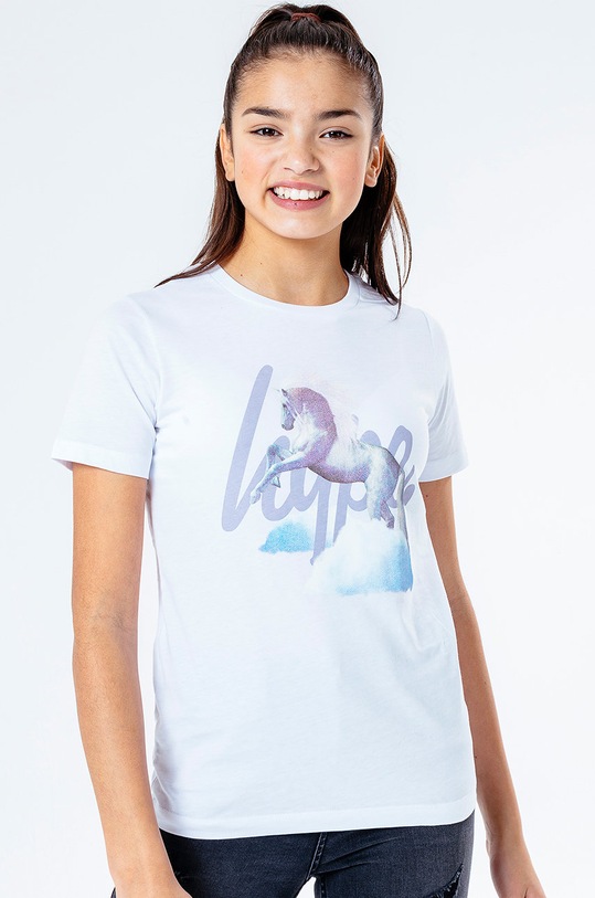 Detské tričko Hype UNICORN SCRIPT bavlna biela YWF.465