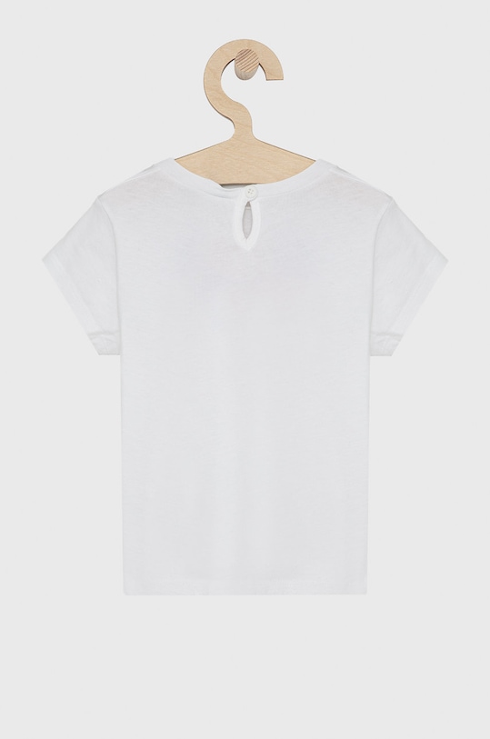 Detské bavlnené tričko United Colors of Benetton 3I1XC1527 biela SS21