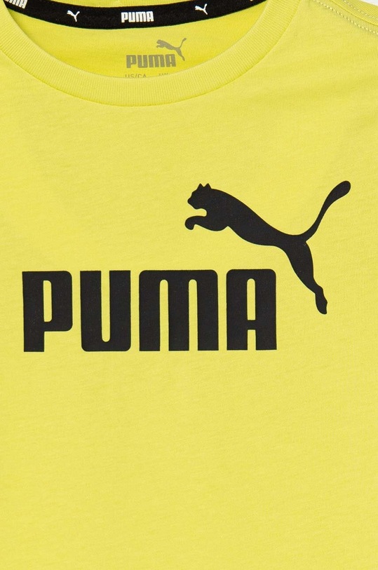 Chłopiec Puma t-shirt bawełniany dziecięcy 586960 zielony