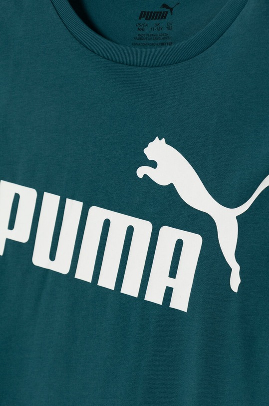 Хлопчик Дитяча бавовняна футболка Puma 586960 зелений