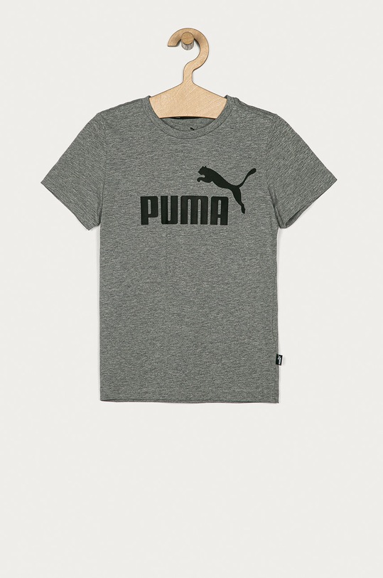 Dětské bavlněné tričko Puma kulatý šedá 586960