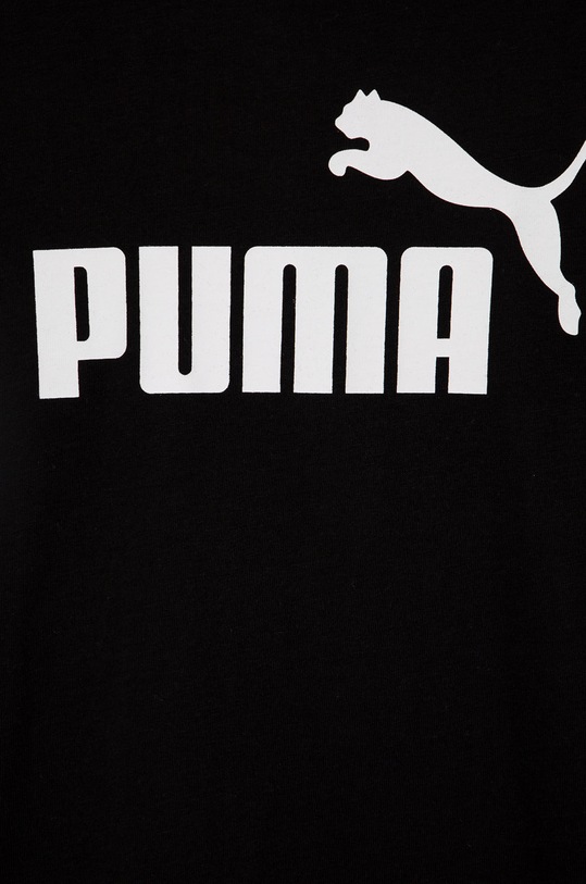 Puma t-shirt bawełniany dziecięcy czarny 586960