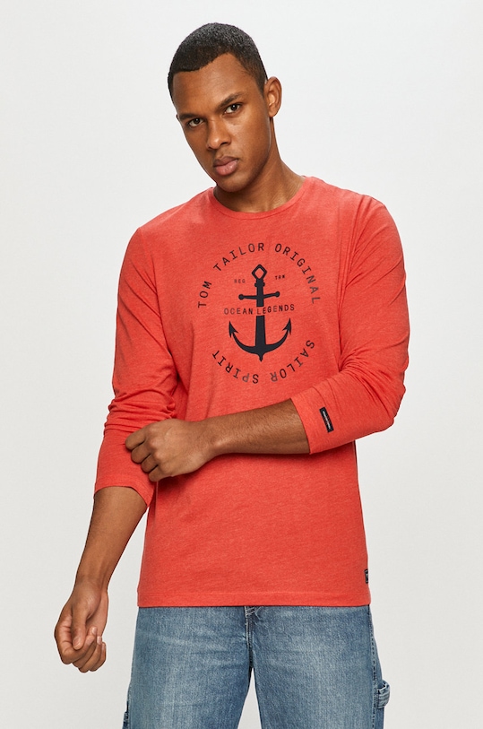 Tom Tailor - Longsleeve print rosu 1023907.26336