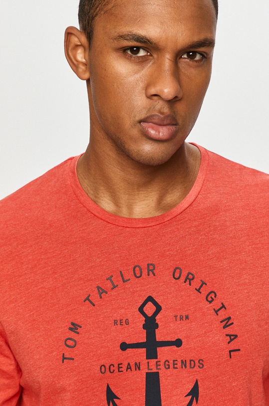Tom Tailor - Longsleeve czerwony 1023907.26336