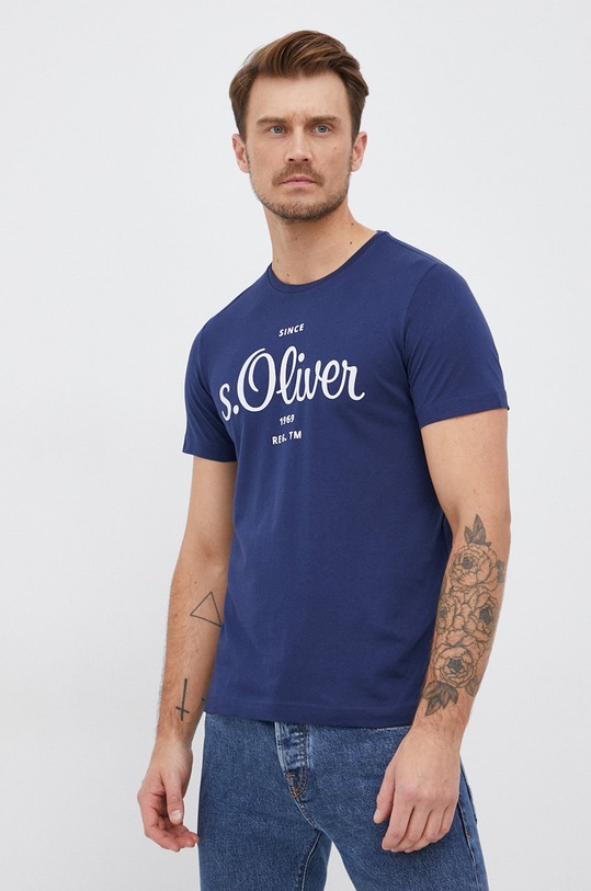 T-shirt bawełniany bawełna niebieski 2057432