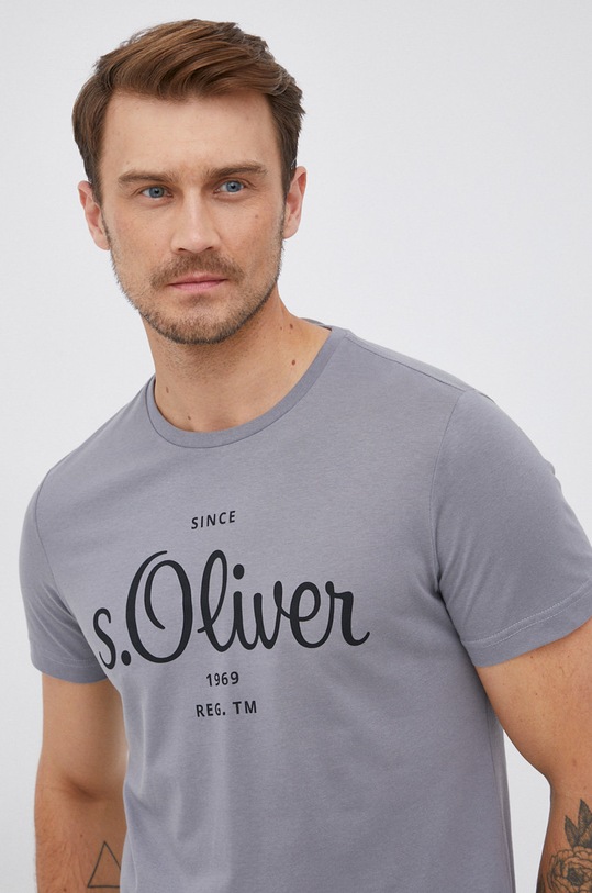 T-shirt bawełniany szary 2057432