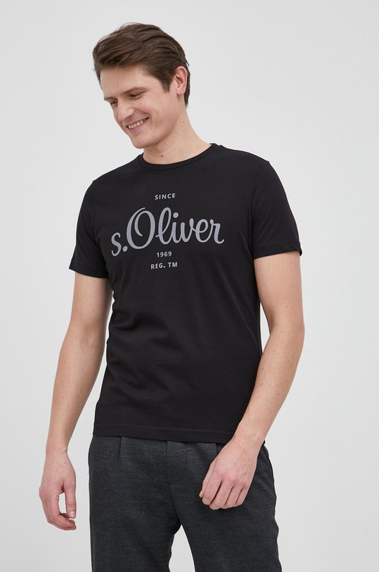 T-shirt bawełniany czarny 2057432