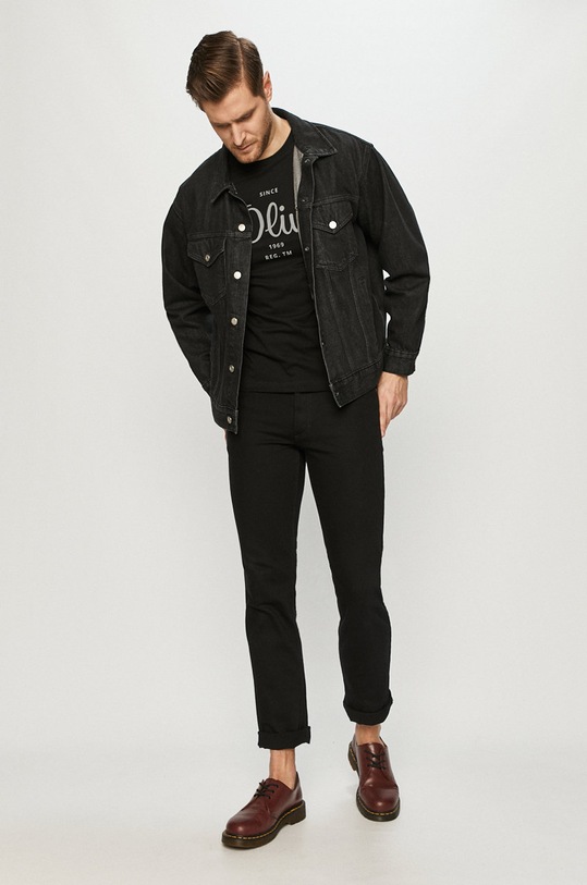 T-shirt bawełniany 2057432 czarny AA00