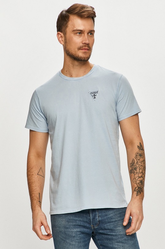 Guess - Tričko bavlna modrá M1GI56.K8HM0