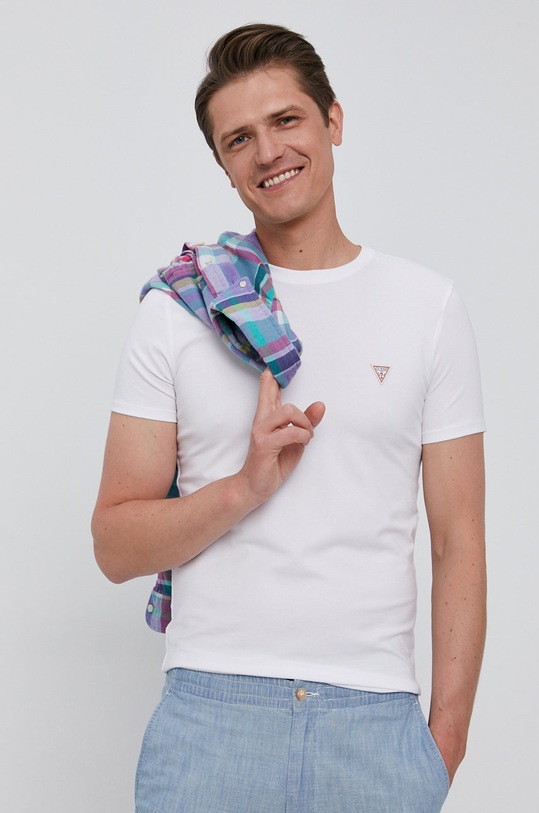 Guess T-shirt M1RI24.J1311 z elastanem biały M1RI24.J1311