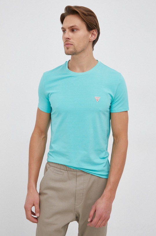 Guess T-shirt M1RI24.J1311 z elastanem turkusowy M1RI24.J1311
