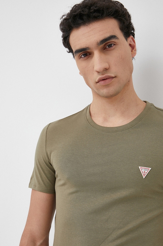 Guess T-shirt M1RI24.J1311 z elastanem zielony M1RI24.J1311