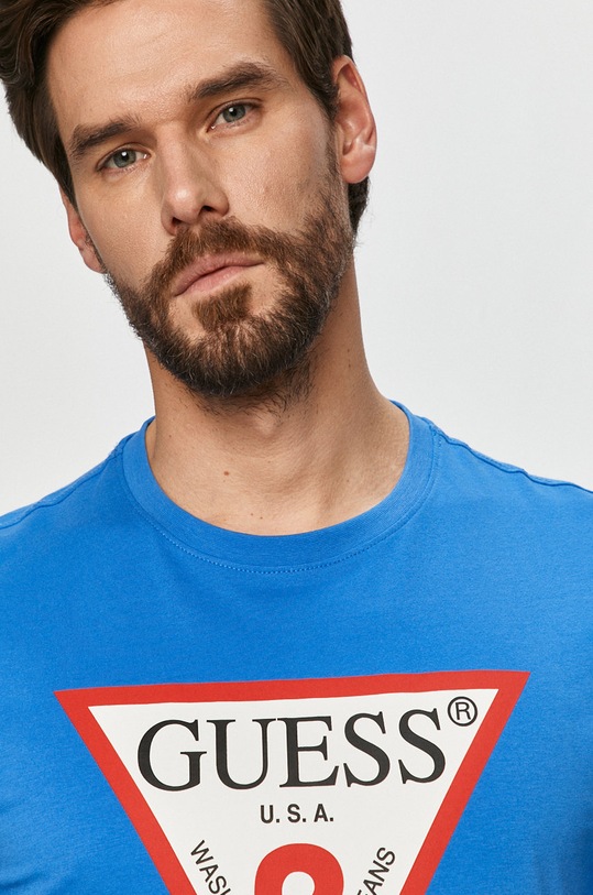 Guess - Tričko modrá M1RI71.I3Z11