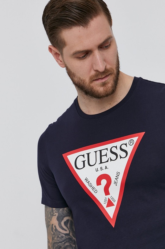 Guess - Tričko tmavomodrá M1RI71.I3Z11