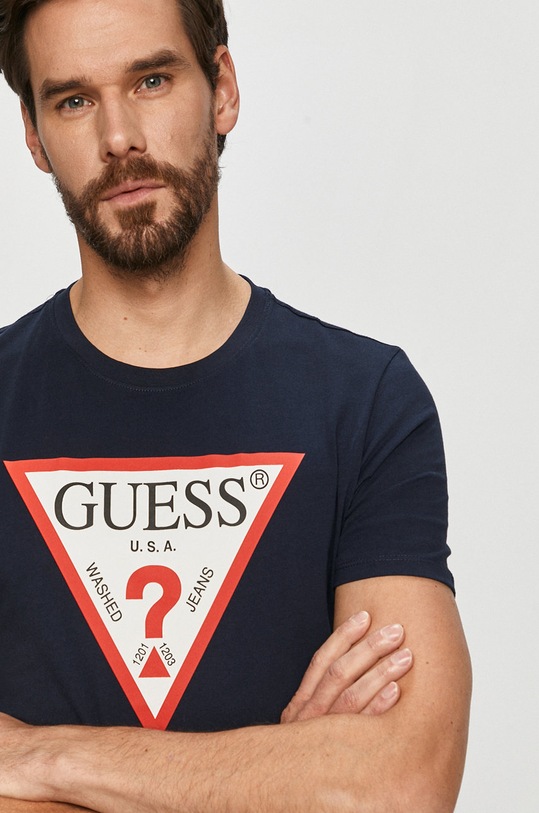 Guess - Tričko námořnická modř M1RI71.I3Z11