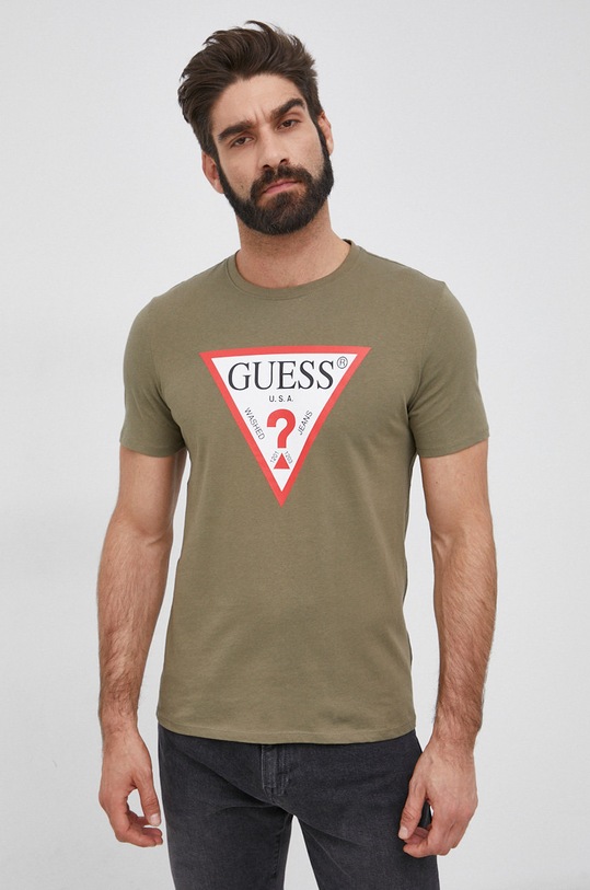 Guess - T-shirt M1RI71.I3Z11 nadruk zielony M1RI71.I3Z11