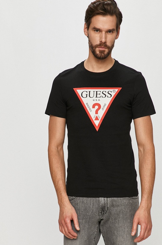 Guess - T-shirt M1RI71.I3Z11 nadruk czarny M1RI71.I3Z11