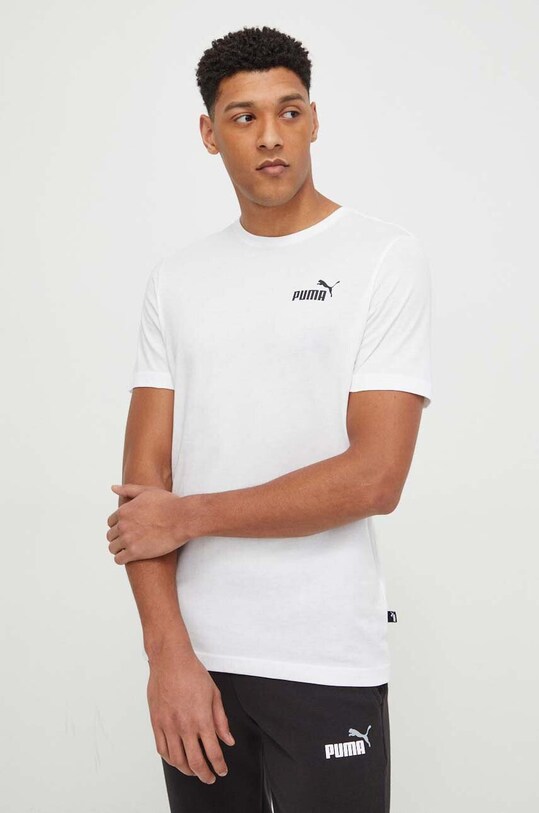 Хлопковая футболка Puma хлопок белый 586668