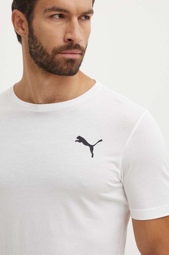 Bavlněné tričko Puma bílá 586668