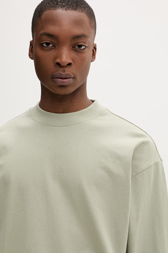 HUGO basic tričko pánske bavlnené Diragolino212 zelená 50447978