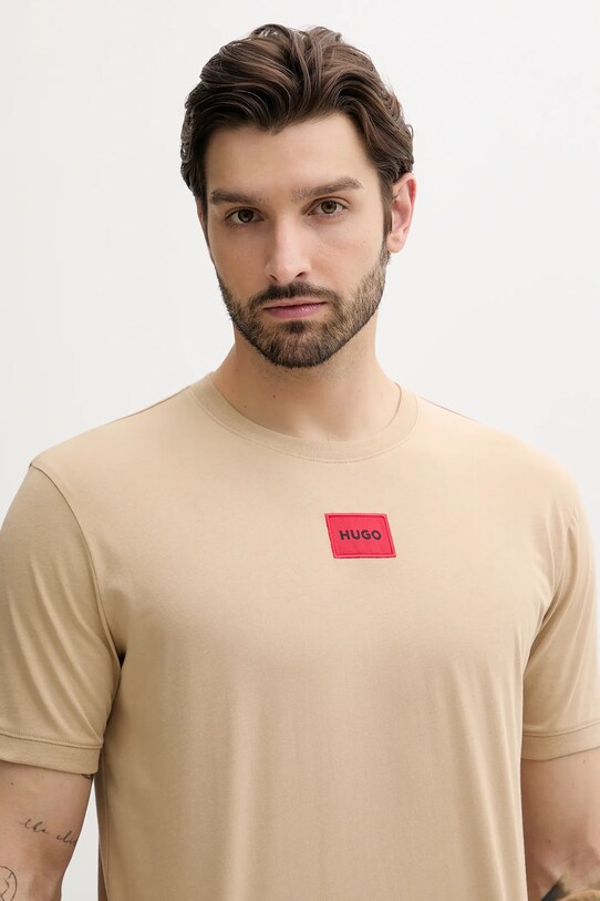 Odzież HUGO t-shirt bawełniany 50447978 zielony
