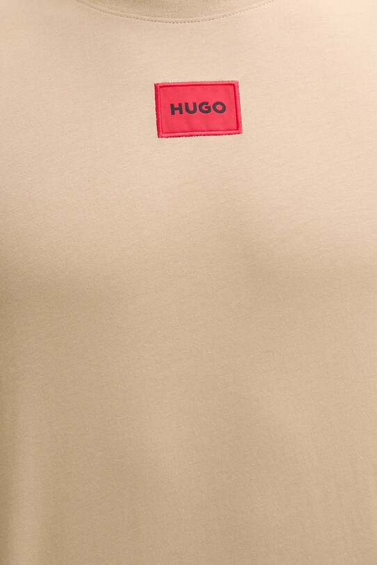 HUGO pamut póló zöld 50447978