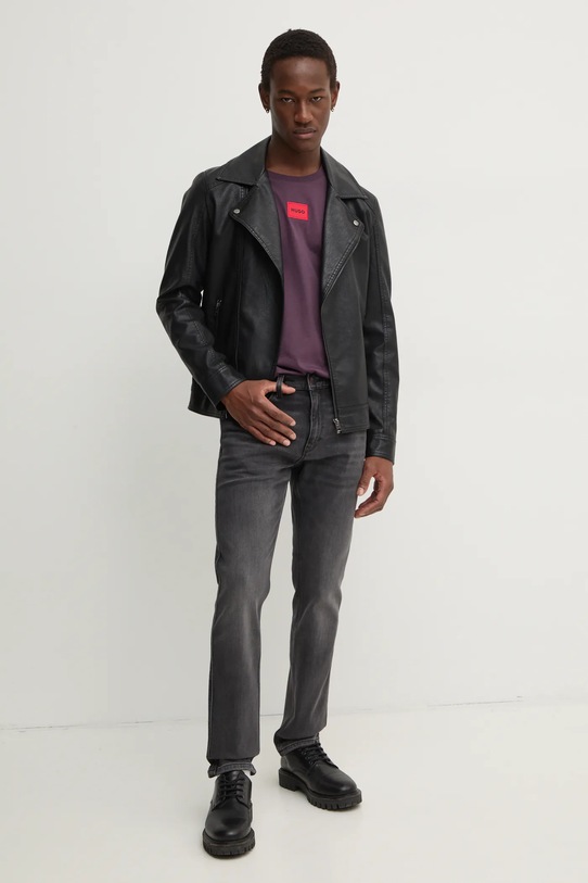 Бавовняна футболка HUGO Diragolino212 50447978 фіолетовий NC00