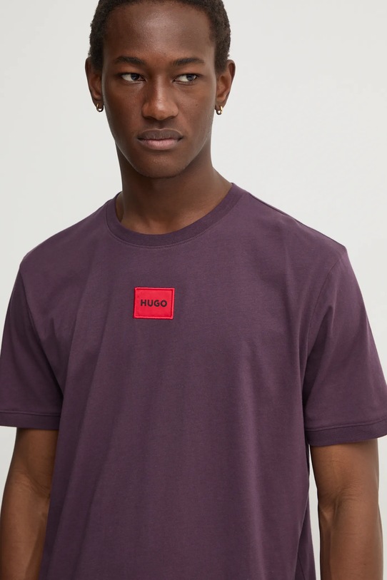 Бавовняна футболка HUGO Diragolino212 фіолетовий 50447978