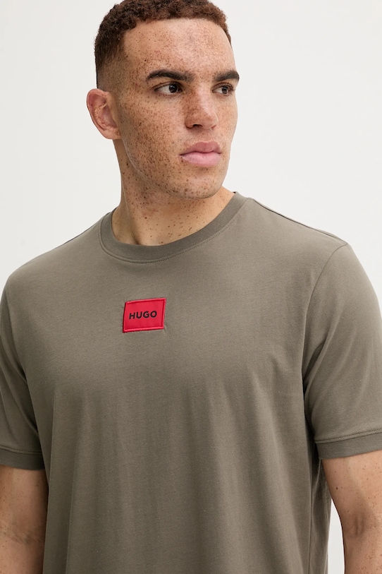 Odzież HUGO t-shirt bawełniany 50447978 zielony