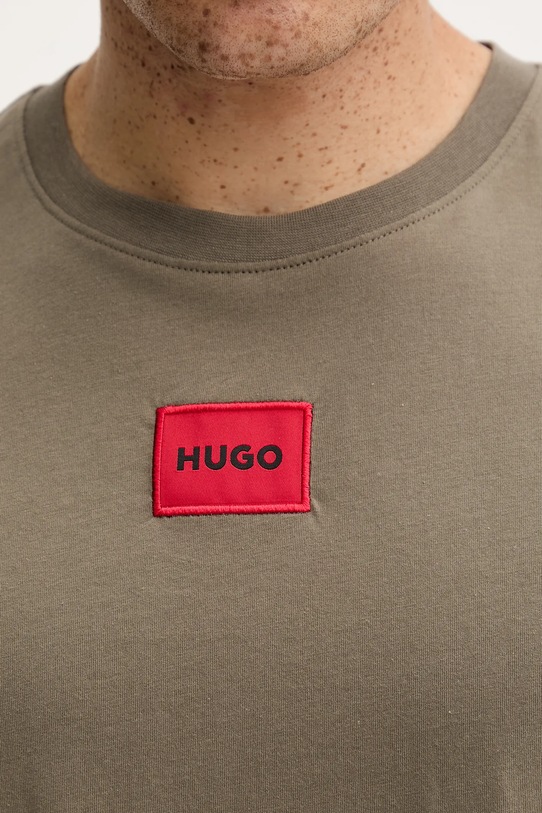 Βαμβακερό μπλουζάκι HUGO πράσινο 50447978