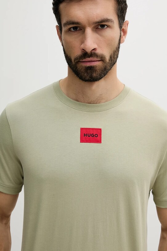 Odzież HUGO t-shirt bawełniany 50447978 zielony