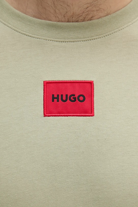 HUGO t-shirt bawełniany zielony 50447978