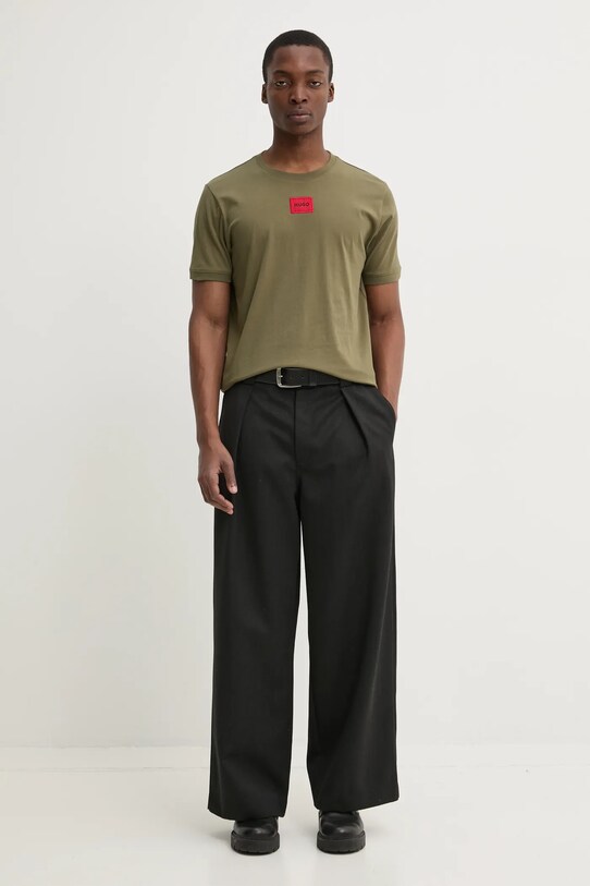HUGO tricou din bumbac 50447978 verde AA00