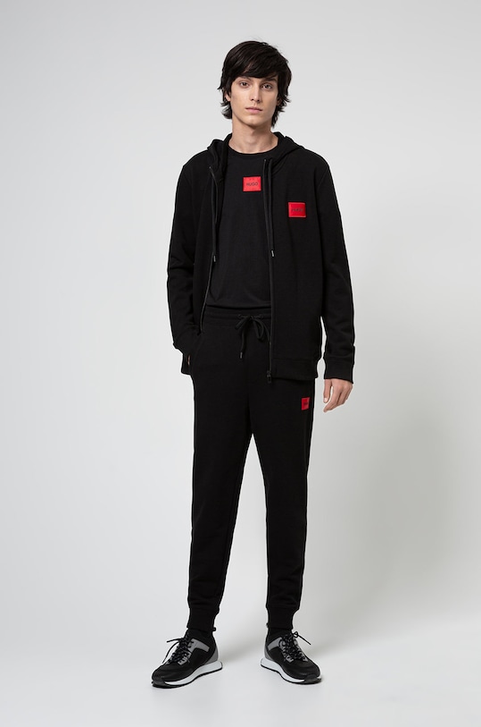 HUGO pamut póló 50447978 fekete NC00