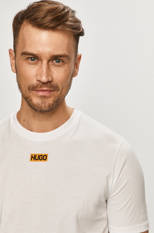 HUGO T-shirt bawełniany 50448779 biały 50448779