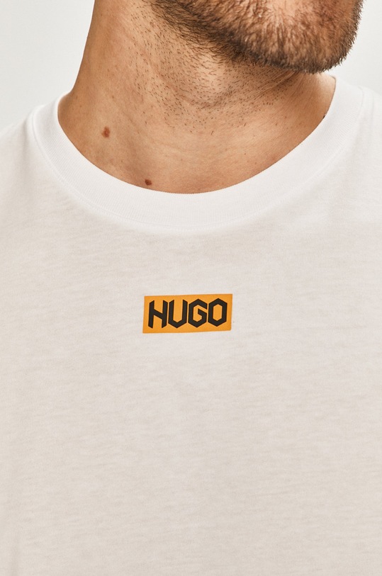 HUGO T-shirt bawełniany 50448779 50448779 biały