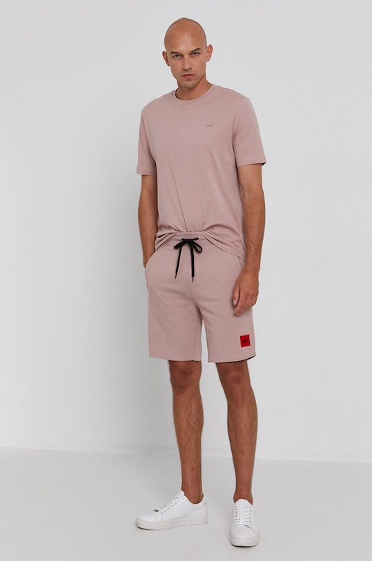 HUGO T-shirt bawełniany 50450482 50450482 różowy AW21
