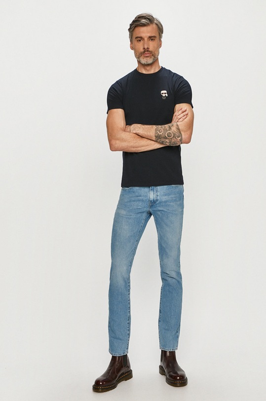 Karl Lagerfeld - Tričko 511221.755025 tmavomodrá SS21