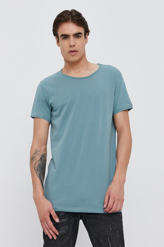 Tigha - T-shirt pamut türkiz 100879