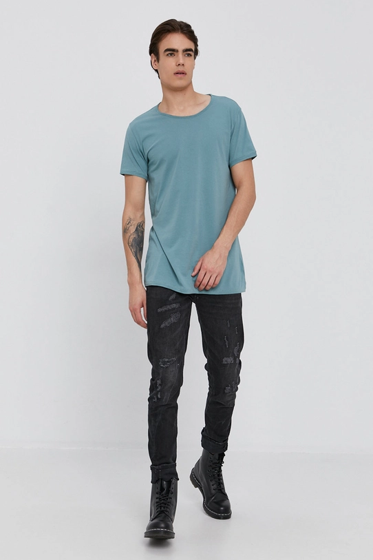 Tigha - T-shirt 100879 turkusowy SS21