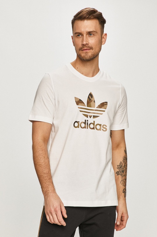 adidas Originals - T-shirt GN1855 nadruk biały GN1855