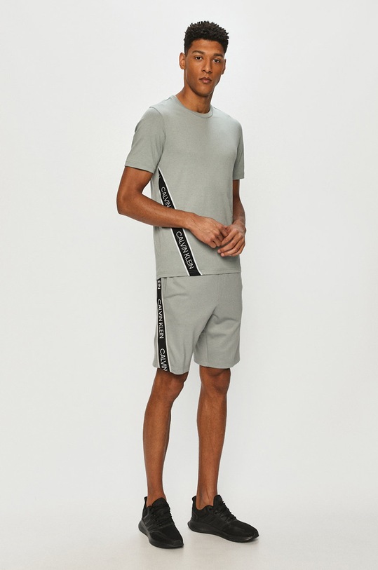 Calvin Klein Performance - Тениска овално зелен 00GMS1K263.4891