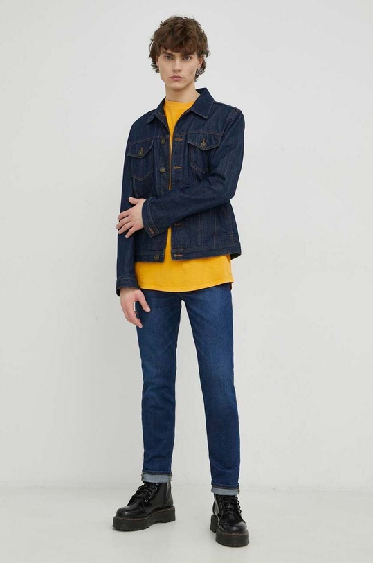 Pamučna majica G-Star D16396.2653 zlatna AA00