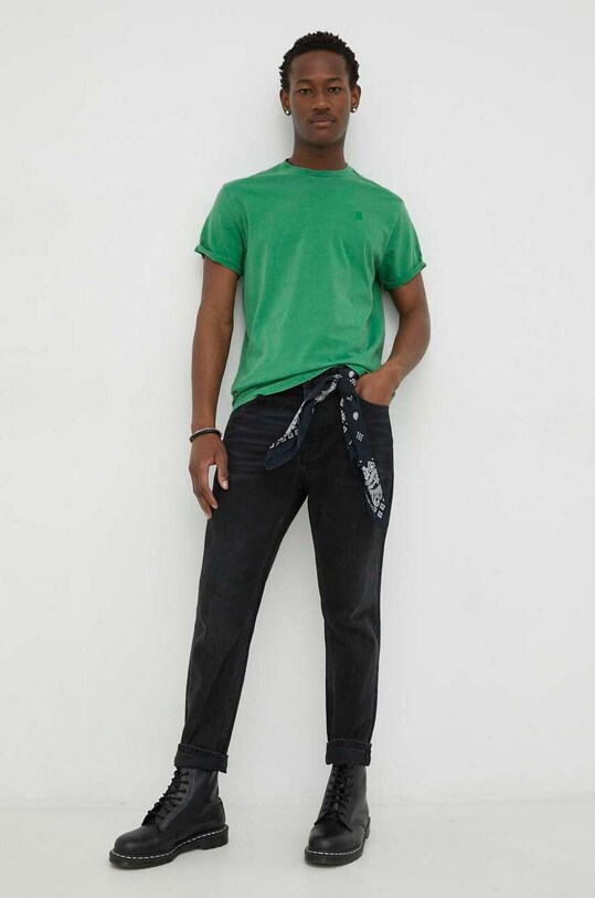 G-Star Raw t-shirt bawełniany D16396.2653 zielony AA00
