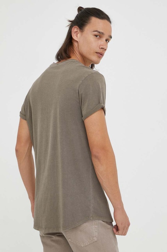 Odzież G-Star t-shirt bawełniany Lash D16396.2653 brązowy