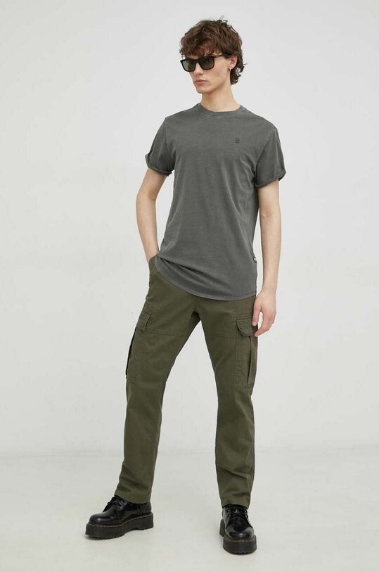 Bavlnené tričko G-Star Raw D16396.2653 zelená AA00
