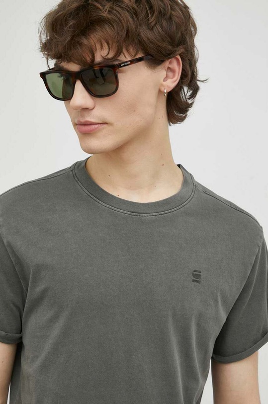 G-Star t-shirt bawełniany zielony D16396.2653